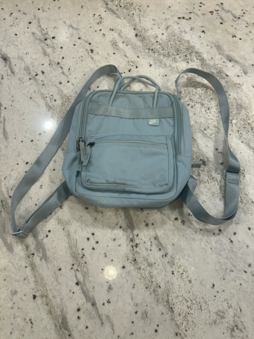 NIKE light Blue women’s purse mini backpack with pink interior